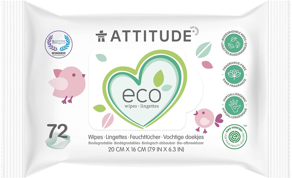 Attitude Baby wipes puhdistuspyyhkeet 72 kpl